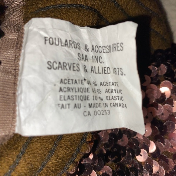 2/$30 Vtg Foulards & Accessories Bronze Sequin Tube Top Super stretchy fit Small - Picture 3 of 3